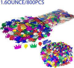 Happy Birthday Confetti-Foil Sprinkles Multicolor Sequins, Metallic for Birthday