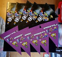 UNDERTALE party supplies banner balloon decorations birthday CUPCAKe topper