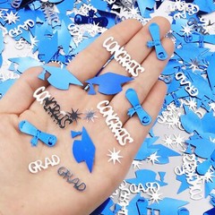 1000 PCS Silver and Blue 2025 Graduation Table Confetti for Party Decor