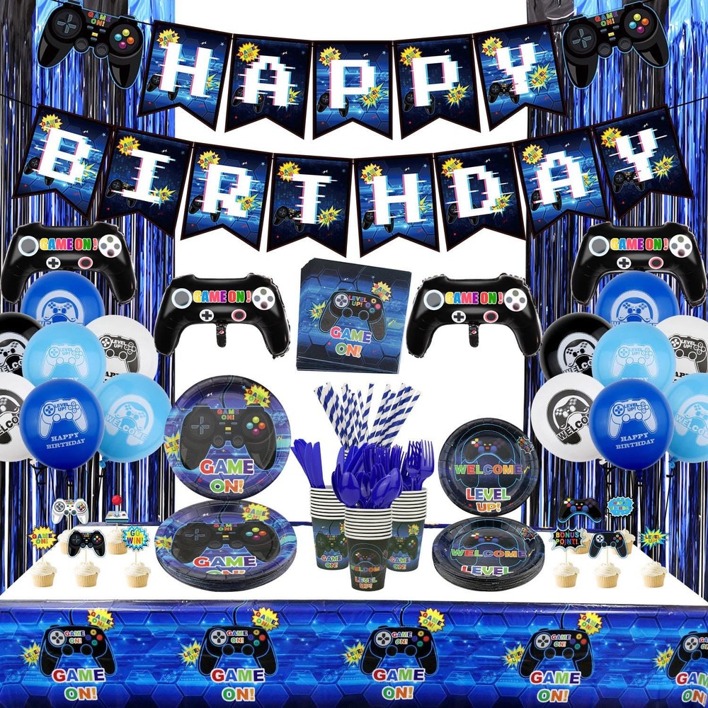 Video Game Party Supplies Set Birthday Decoration for Boys – Including Contro…