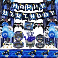 Video Game Party Supplies Set Birthday Decoration for Boys – Including Contro…