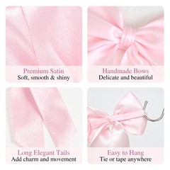 2pcs Pink Bow Garland Birthday Decorations Baby Shower Banner
