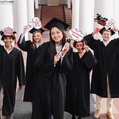 Red Graduation Photo Props 2026 – Pack of 23 | Photo Props for Red & Black Gradu