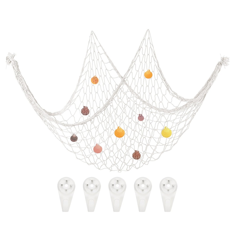 Decorative Fishing Net 40″x80″ Fish Net DECOR with Shell Pearl
