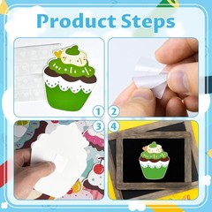 40 PCS Colorful Cupcake Paper Cutouts Name Tags Birthday Classroom Decor