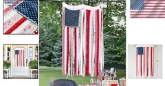 Handmade 4 x 2.3 Ft Rugged American Flag Banner for Indoor/Outdoor Celebrations