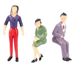 50Pcs Scale Plastic Models 1:32 People Sitting Standing Figures Plastic 1 Gauge