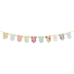 TALKING TABLES TRULY BABY SHOWER PARTY GARLAND BANNER REVERSIBLE JUMPSUIT