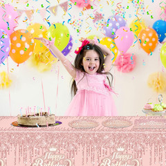 41Pcs Rose Gold Birthday Party Decorations – Pink Rose Gold Theme Supplies – Inc