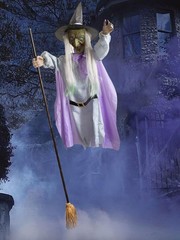 Halloween Animated Hovering Witch Animatronics Halloween Decorations Outdoor JQ