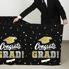 Graduation Decorations, Gongrats Grad Tablecover for Graduation Party Supplies,