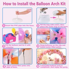 Balloon Arch Kit and Balloon Pump Electric, 10ft Wide Adjustable Balloon Arch…