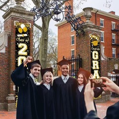 75-Inch Black & Gold Graduation Banners – Perfect for Class of 2026 Celebration