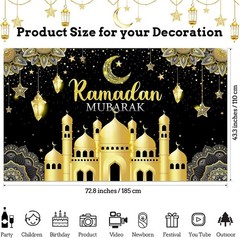 Ramadan Mubarak Decorations Backdrop Banner Muslim Ramadan Kareem Background …