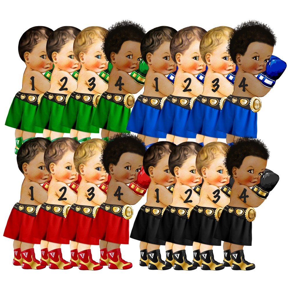 Boy Boxer Centerpiece Cutouts Sport Birthday Party Table Decoration Supply