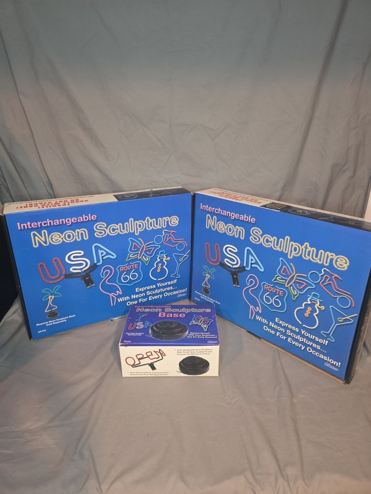 Advantage Industries Interchangeable Neon Sculpture Base, Beer Mug, Martini Lot