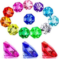 Acrylic Diamond Gems Toy Pirate Plastic Gems Bulk Large Fake Gemstones Colored 2