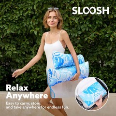 Hammock Pool Floats Adults, 4-in-1 Multi-Purpose Inflatable Pool Floaties Sof…