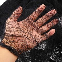2 Pack Large Black Creepy Halloween Cloth Gauze & Spiders Web Party Decoration