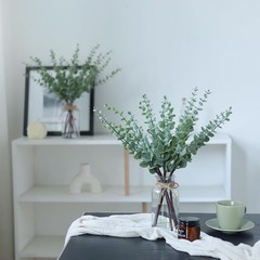 VIERENA 17.5″ Artificial Eucalyptus Stems in Glass 17.5 inches, Sage Green