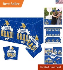 2Pack 2026 Graduation Decorations, 108″ X 54″ Graduation Tablecloth, Bluegold…