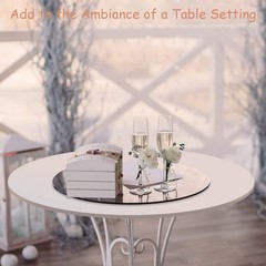 12″ Round Mirror Plates, Glass Flat Mirrors, Circle Mirror Candle Plates for …