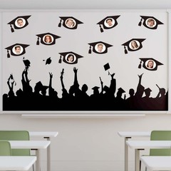 50Pcs Graduation Hat Cutouts Grad Black Caps Tassel Paper Cut-Outs with 100Pc…
