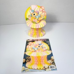 Vintage The Paper Magic Group Easter Bunny Honeycomb Centerpiece 11 Inch 1990s