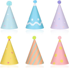 Adjustable Mini Birthday Hats for Dogs, Cats, and Stuffed Animals – 6 Pack