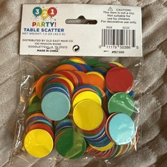 321 Party! Jumbo Table Scatter Multicolor Plastic Confetti Party 1.5oz