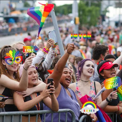 26 Pcs Pride Rainbow Photo Booth Props, Gay Pride Day Love Is Love Selfie Photob