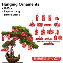 40Pcs Chinese New Year Decorations 2026 Lunar New Year Lucky Hanging Ornaments