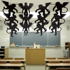 20 Pcs Wizard Party Fly Hanging Monkey Decorations, Halloween Fly Hanging Mon…