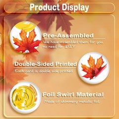 30 PCS Fall Maple Leaf Hanging Swirls Thanksgiving Ceiling Decor Streamers