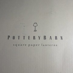 Pottery Barn – Red- Square, Paper Lanterns. Party Supplies. New In (Open) Box!