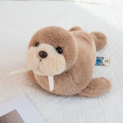Realistic Walrus Plush Pillow Soft Stuffed Sea Animal Cushion Multiple Sizes
