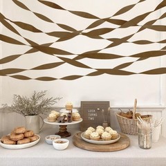 Brown Crepe Paper Streamers Birthday Wedding Festival Party Backdrop Decor