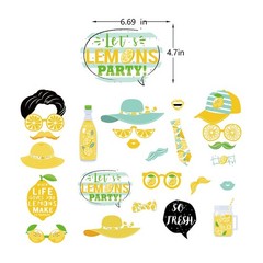 25 PCS Lemon Citrus Lemonade Theme Photo Booth Props Birthday Shower