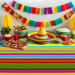 3 Pack Colorful Cinco De Mayo Fiesta Tablecloths 54×108 – Easy Clean Party Decor