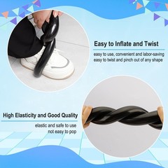 260 Long Balloons, 100 Pack Black Animal Balloons, Twisting String Balloon, L…