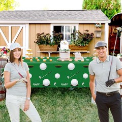 Golf Decorations Tablecloth,2pcs Golf Table Cloth Plastic Golf Party Decorati…