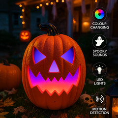 iN Halloween LED Pumpkin – Halloween Decoration – Colour Changing – Spooky Sound