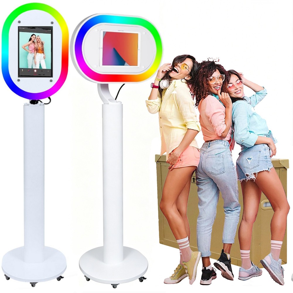 Adjustable Headroom Selfie iPad Photo Booth Portable RGB Ring Light for Party