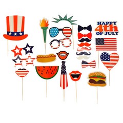 Independence Day Photo Booth Props, 4th of July Party Decorations, Favors, USA