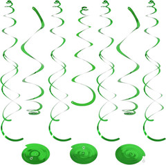 24 PCS Silver Foil Hanging Swirl, Sparkle Ceiling Hanging Decorations, Plastic S
