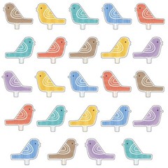 72 PCS Garden Birds Classic Accents Variety Pack Decorative Cutout Pieces