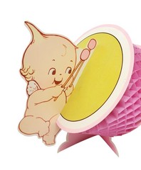 Vintage Kewpie Centerpiece Pink Honeycomb Party Decor American Greetings NOS