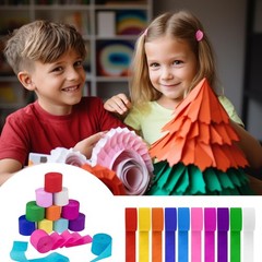 10 Rolls Crepe Paper Craft Streamers Hanging Rainbow Crepe Paper Streamers 10 Co
