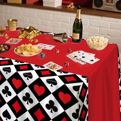 4 Pack Poker Tablecloth Casino Theme Party Tablecloth Las Vegas Table Cover P…
