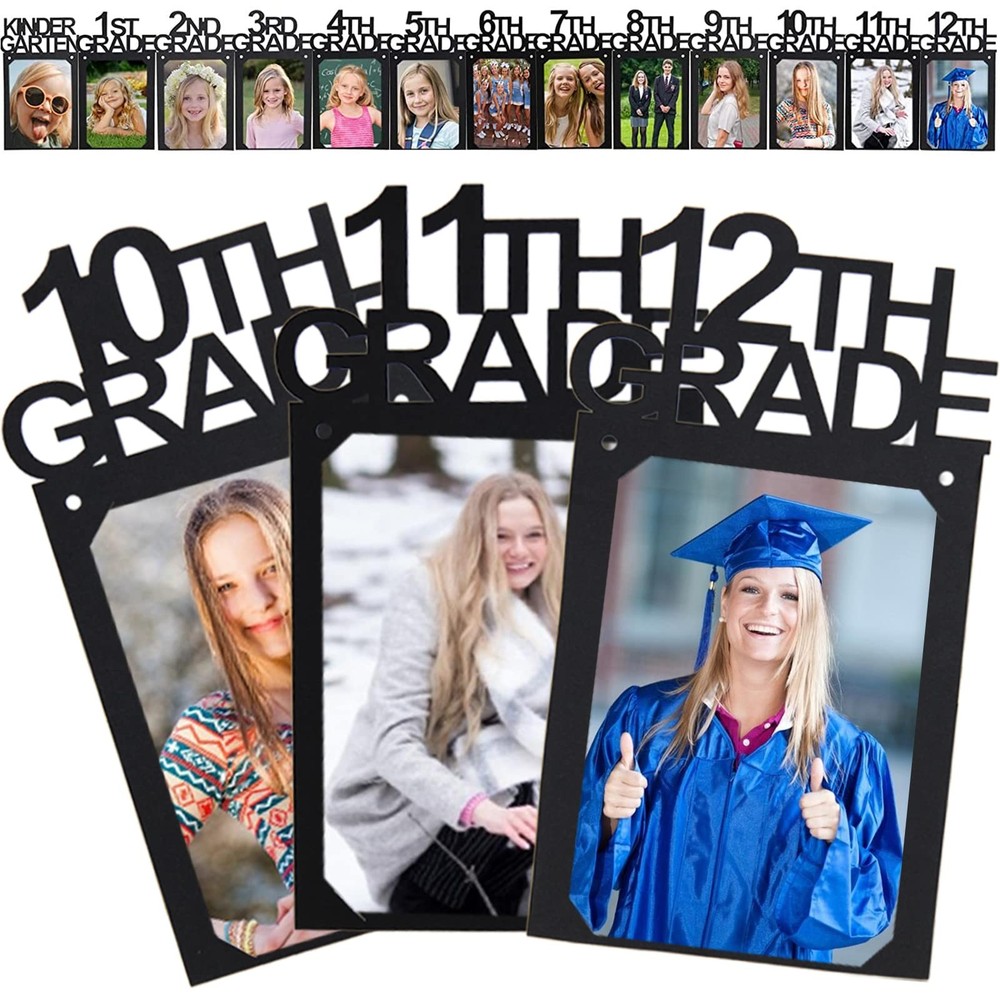 8×10 Graduation Photo Banner for Decorations 8X10, Black(8×10 In)